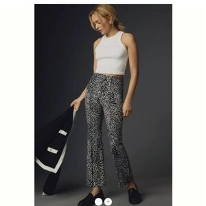 Anthropologie Maeve Black and White Graphic Pants